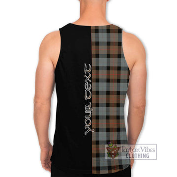 Gunn Weathered Tartan Men's Tank Top with Family Crest and Half Of Me Style