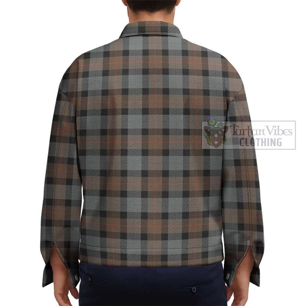 Gunn Weathered Tartan Unisex Lapel Cotton Jacket - Tartan Vibes Clothing