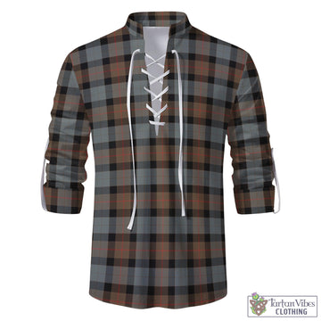 Gunn Weathered Tartan Men's Scottish Traditional Jacobite Ghillie Kilt Shirt