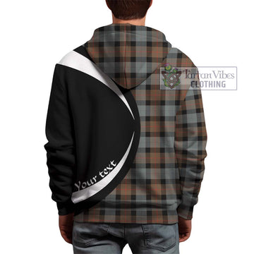 Gunn Weathered Tartan Hoodie with Family Crest Circle Style