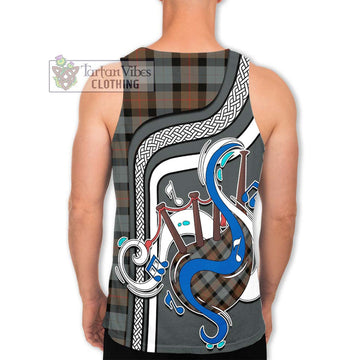 Gunn Weathered Tartan Men's Tank Top with Epic Bagpipe Style