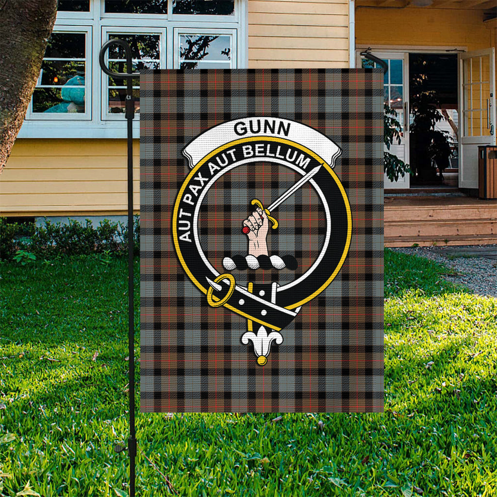 Gunn Weathered Tartan Flag with Family Crest - Tartan Vibes Clothing