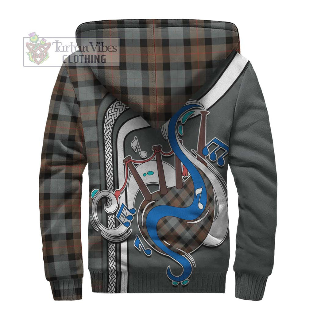 Gunn Weathered Tartan Sherpa Hoodie with Epic Bagpipe Style - Tartanvibesclothing Shop