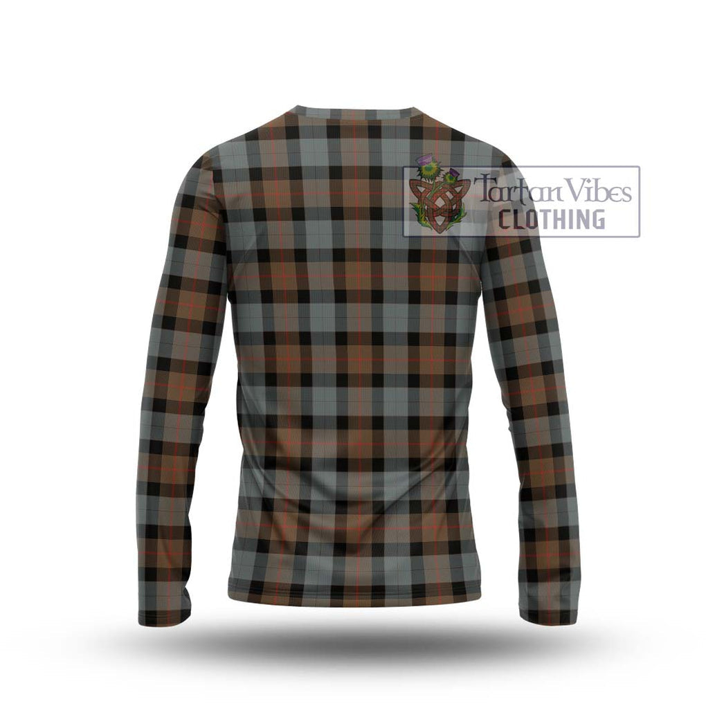 Gunn Weathered Tartan Long Sleeve T-Shirt with Family Crest DNA In Me Style - Tartanvibesclothing Shop