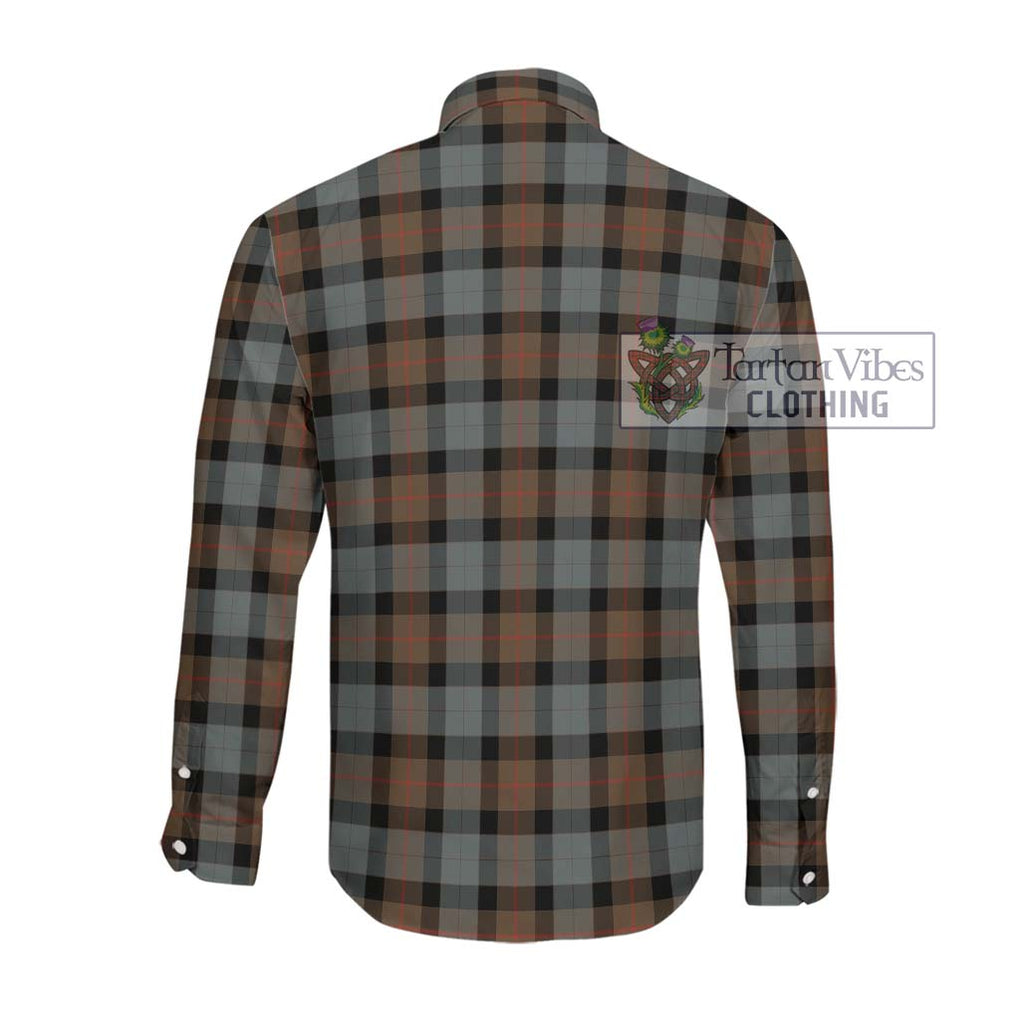 Gunn Weathered Tartan Long Sleeve Button Shirt with Family Crest DNA In Me Style - Tartanvibesclothing Shop