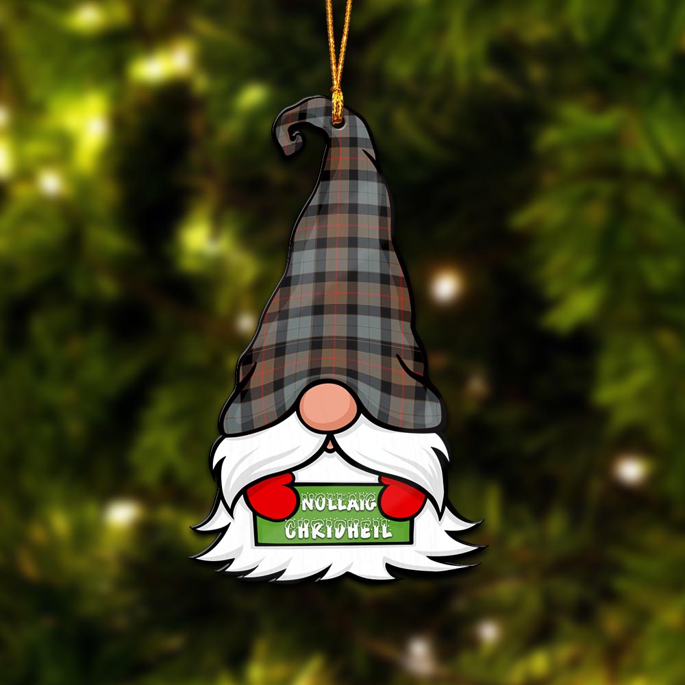 Gunn Weathered Gnome Christmas Ornament with His Tartan Christmas Hat - Tartan Vibes Clothing