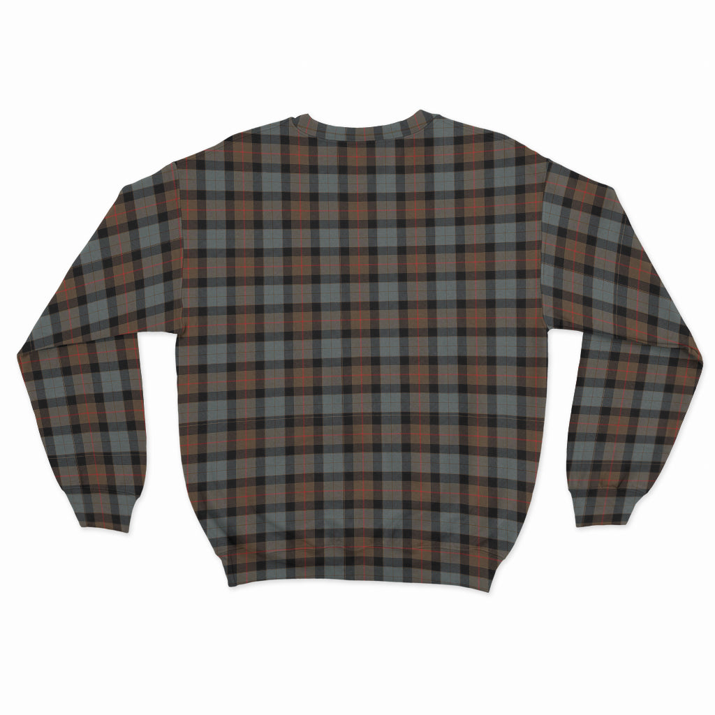 Gunn Weathered Tartan Sweatshirt with Family Crest - Tartan Vibes Clothing