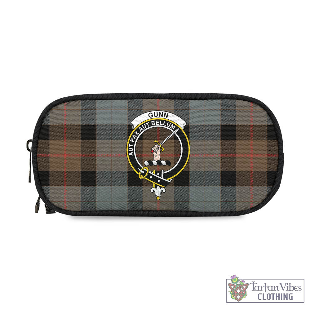 Tartan Vibes Clothing Gunn Weathered Tartan Pen and Pencil Case with Family Crest