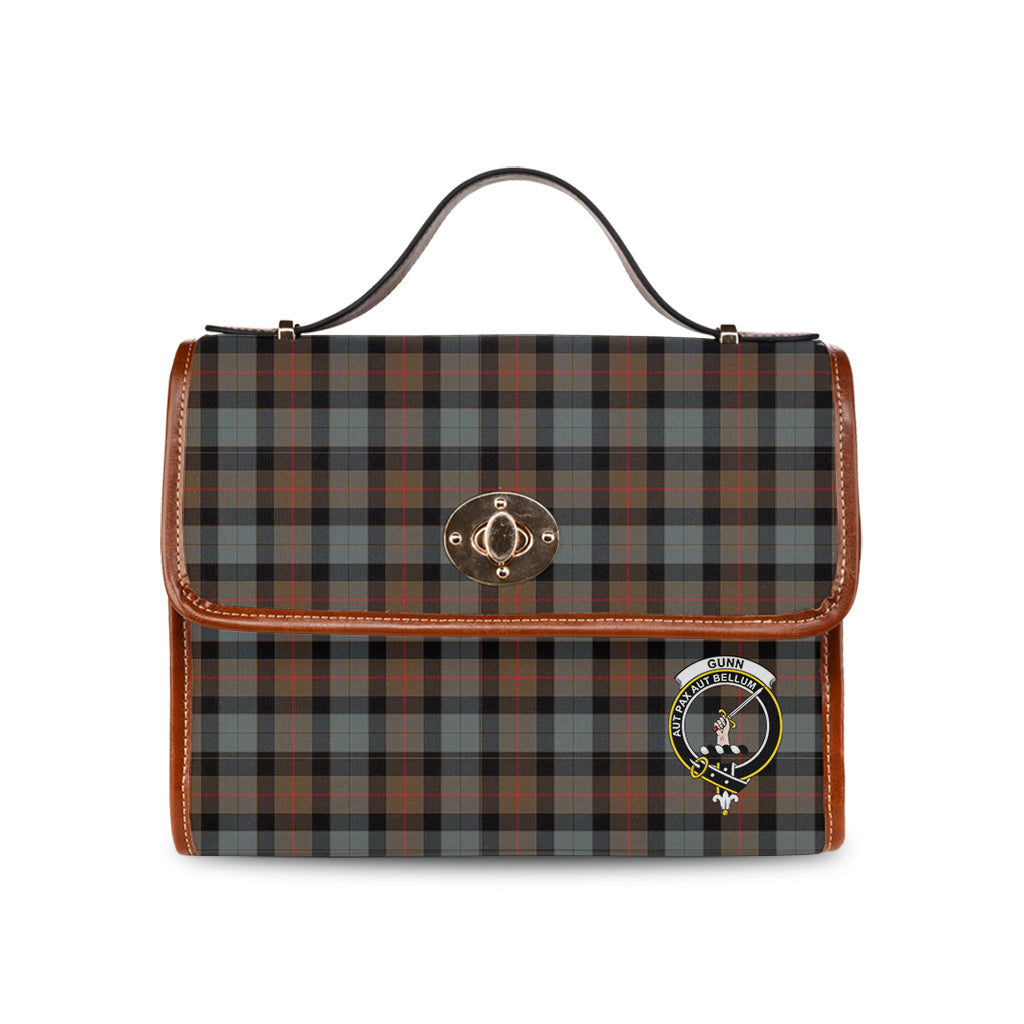 gunn-weathered-tartan-leather-strap-waterproof-canvas-bag-with-family-crest