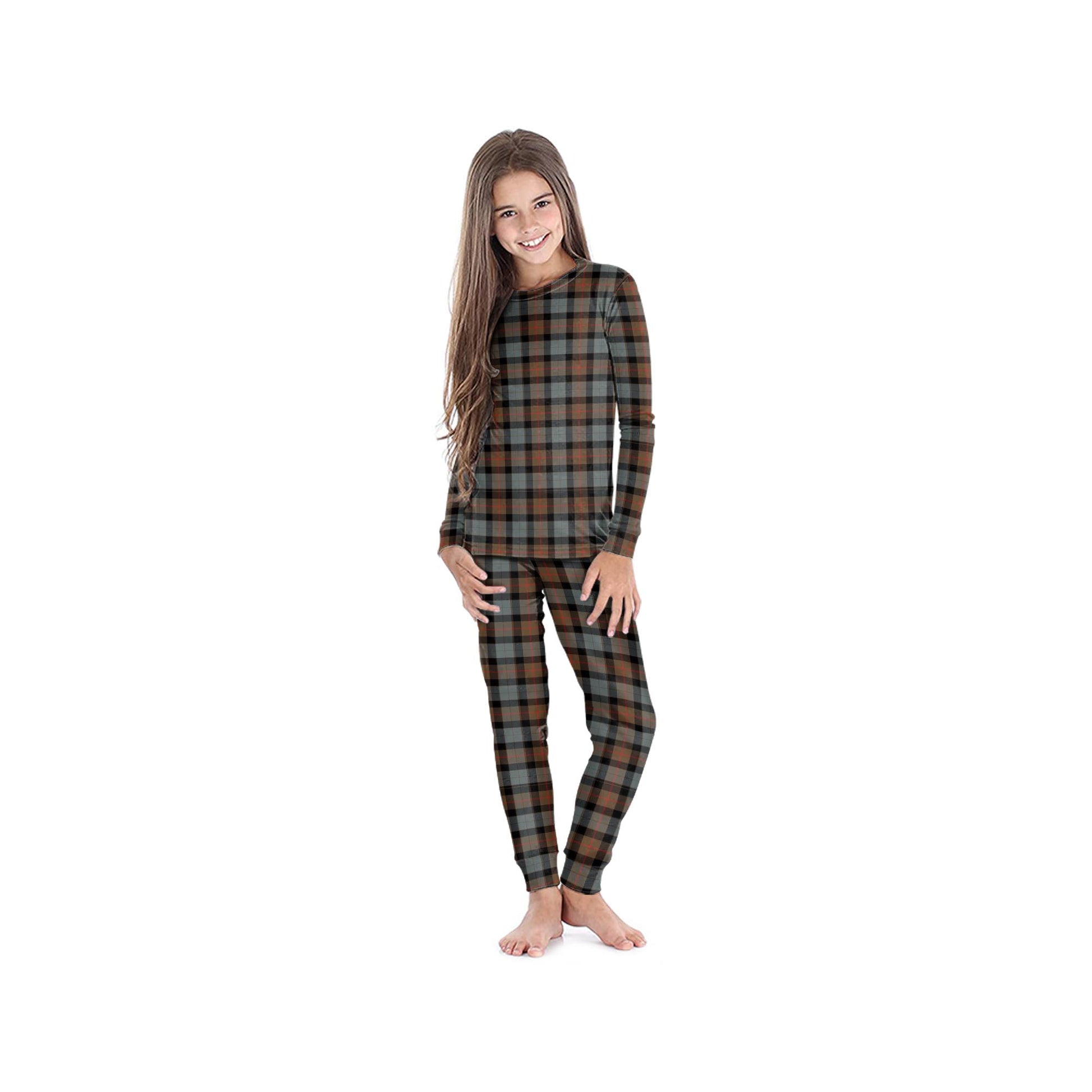 Gunn Weathered Tartan Pajamas Family Set - Tartan Vibes Clothing