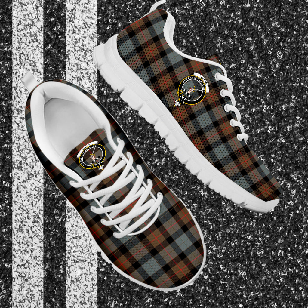 Gunn Weathered Tartan Sneakers with Family Crest - Tartan Vibes Clothing