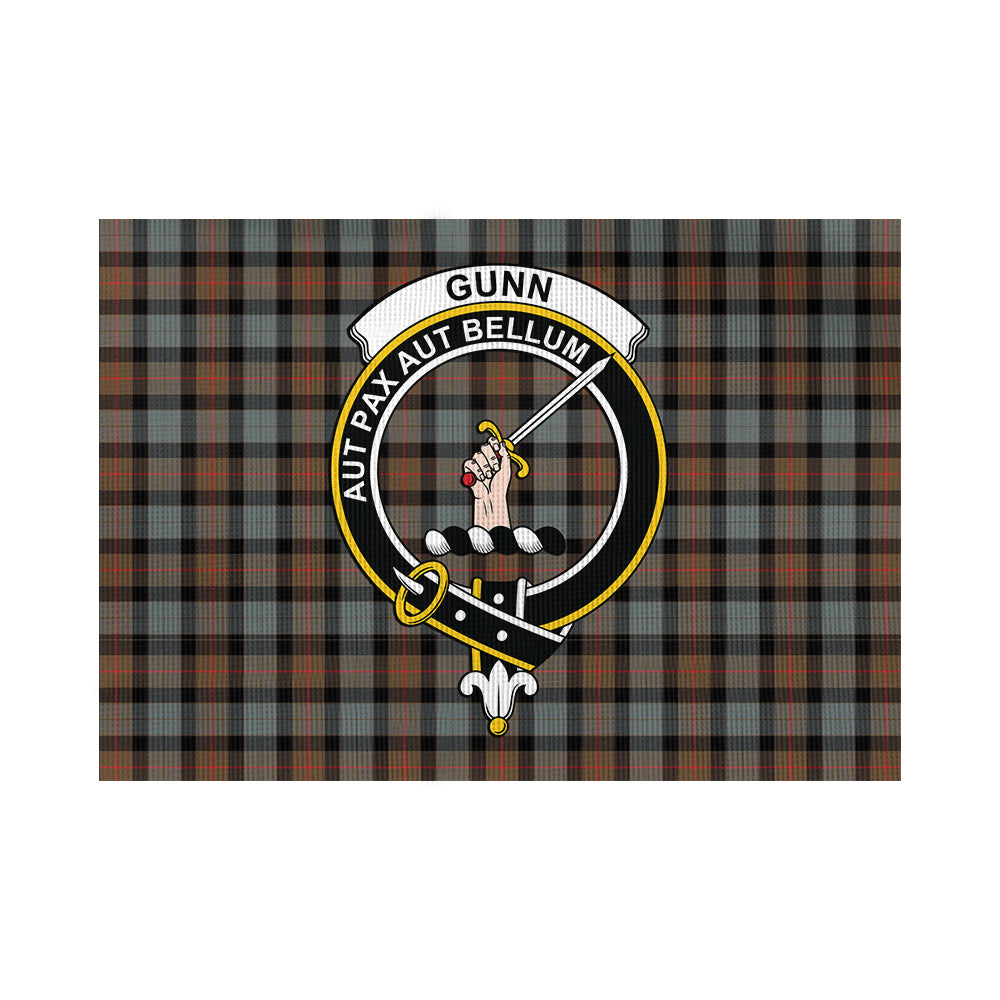 Gunn Weathered Tartan Flag with Family Crest - Tartan Vibes Clothing