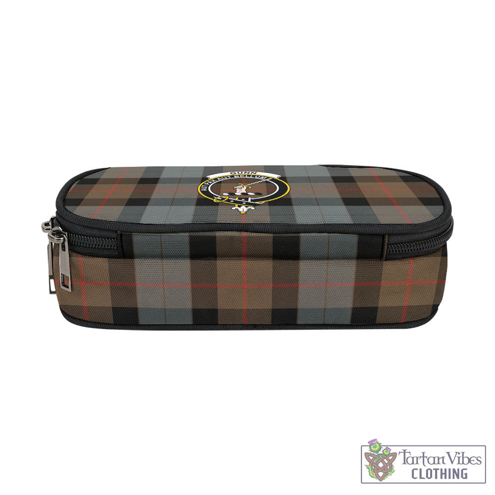 Tartan Vibes Clothing Gunn Weathered Tartan Pen and Pencil Case with Family Crest