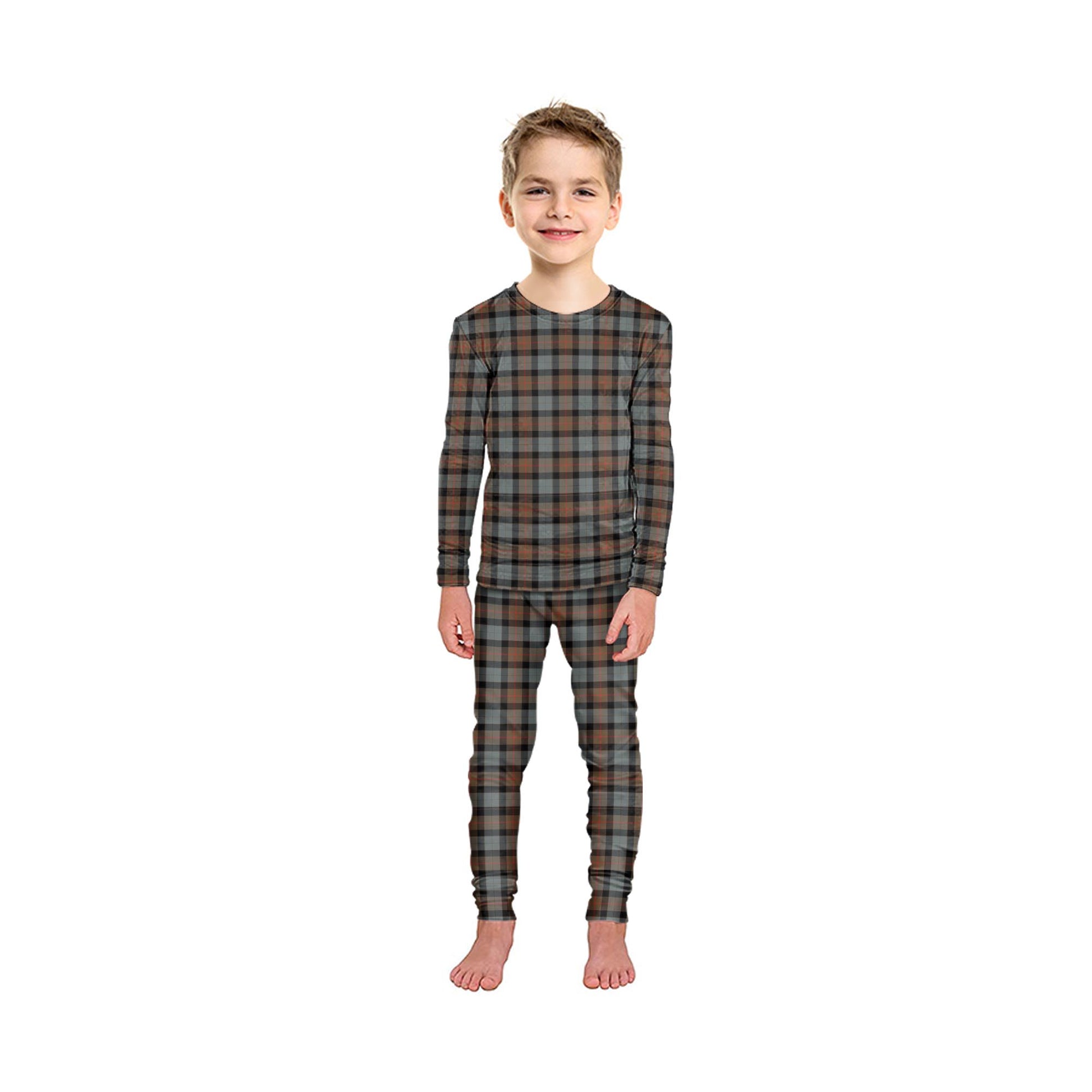 Gunn Weathered Tartan Pajamas Family Set - Tartan Vibes Clothing