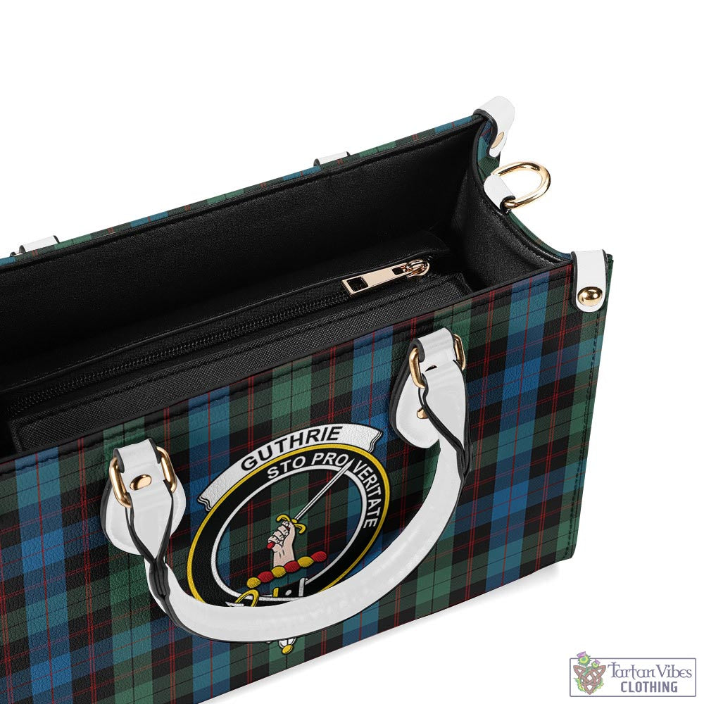 Tartan Vibes Clothing Guthrie Tartan Luxury Leather Handbags with Family Crest