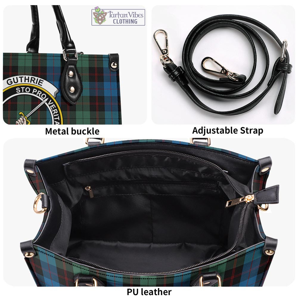 Tartan Vibes Clothing Guthrie Tartan Luxury Leather Handbags with Family Crest