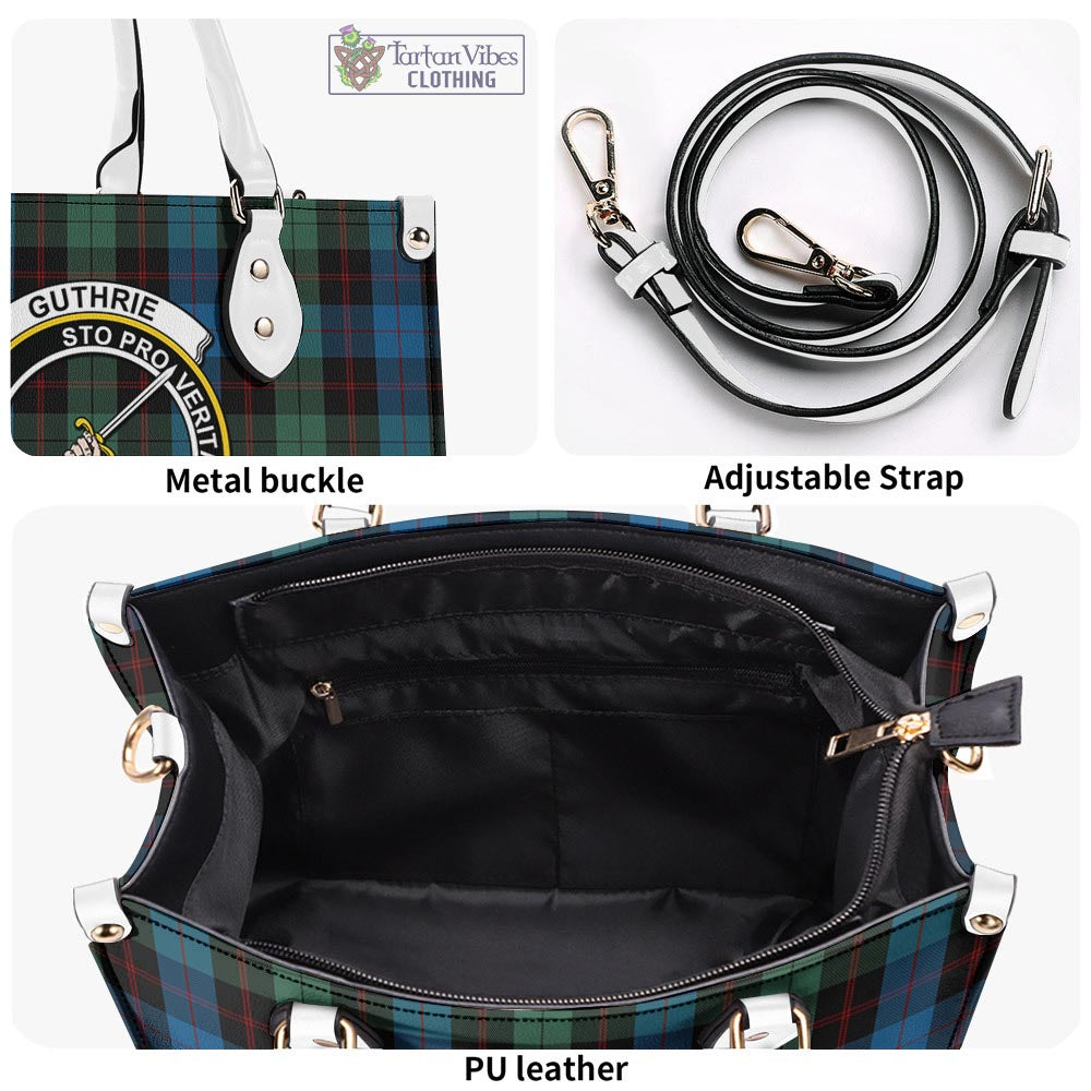 Tartan Vibes Clothing Guthrie Tartan Luxury Leather Handbags with Family Crest