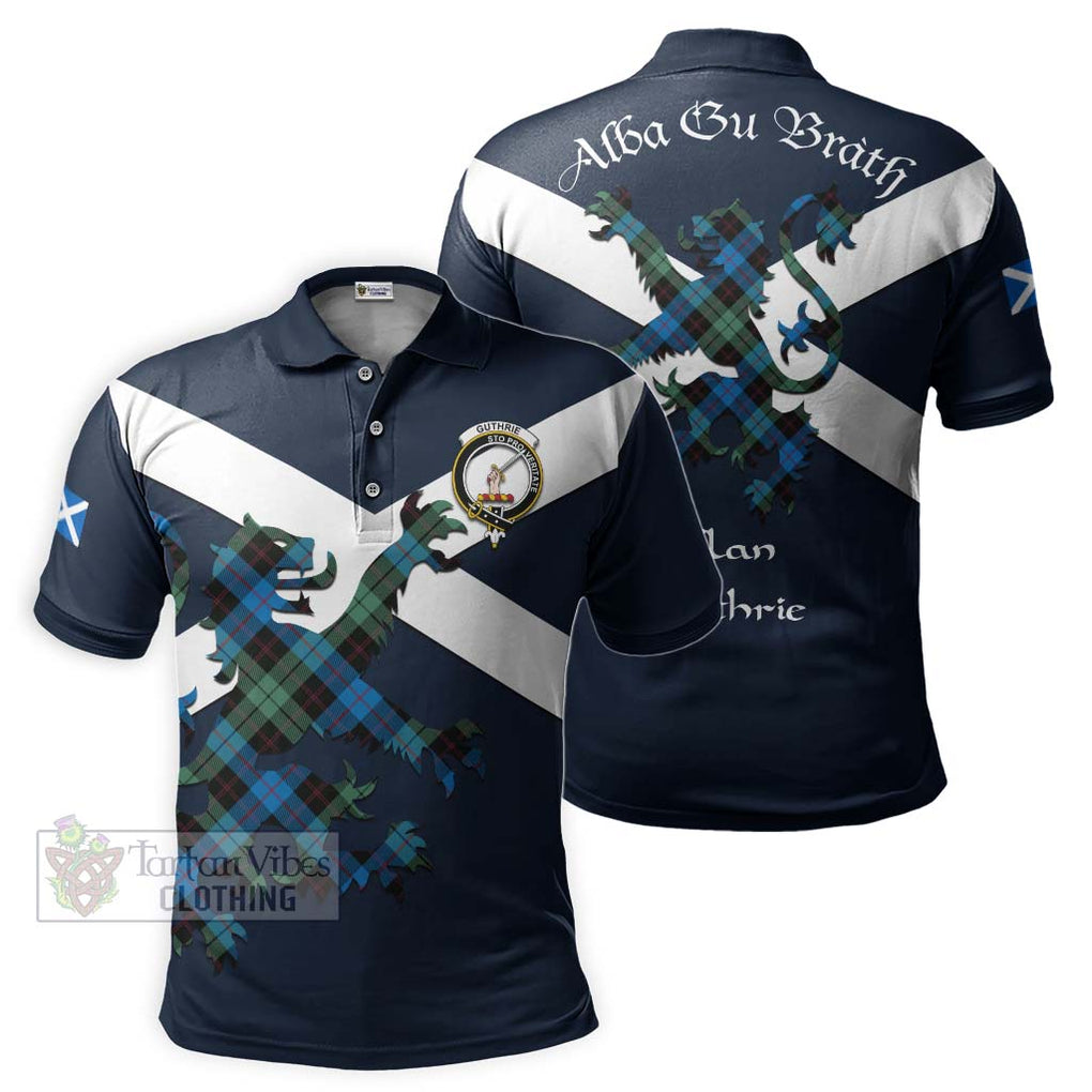 Tartan Vibes Clothing Guthrie Tartan Lion Rampant Polo Shirt – Proudly Display Your Heritage with Alba Gu Brath and Clan Name