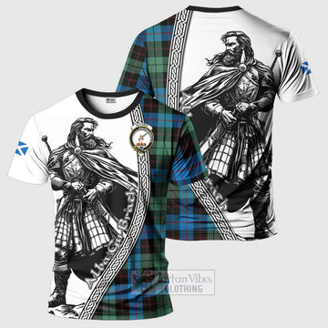 Guthrie Tartan Clan Crest T-Shirt with Highlander Warrior Celtic Style