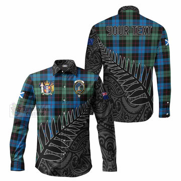 Guthrie Crest Tartan Long Sleeve Button Shirt with New Zealand Silver Fern Half Style