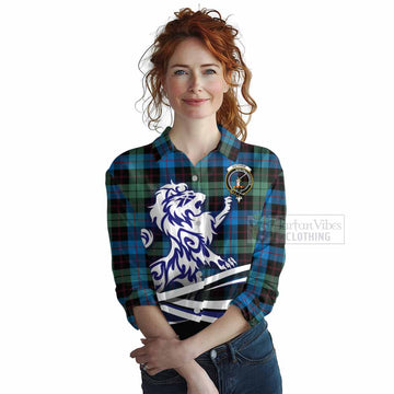 Guthrie Tartan Women's Casual Shirt with Alba Gu Brath Regal Lion Emblem