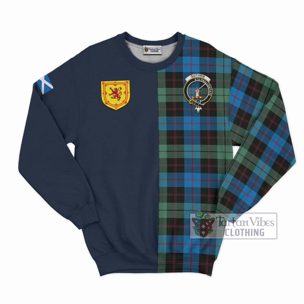 Tartan Vibes Clothing Guthrie Tartan Sweatshirt with Scottish Lion Royal Arm Half Style