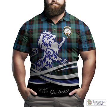 Guthrie Tartan Polo Shirt with Alba Gu Brath Regal Lion Emblem