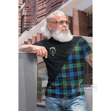 Guthrie Tartan Cotton T-shirt with Family Crest and Military Logo Style