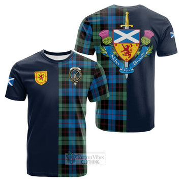 Guthrie Tartan Cotton T-shirt Alba with Scottish Lion Royal Arm Half Style