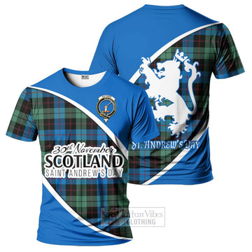 Guthrie Family Crest Tartan T-Shirt Celebrate Saint Andrew's Day in Style