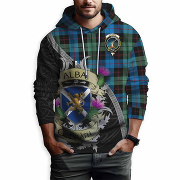 Guthrie Tartan Family Crest Hoodie Lion Rampant Royal Thistle Shield Celtic Inspired Pullover Hoodie - Tartan Vibes Clothing