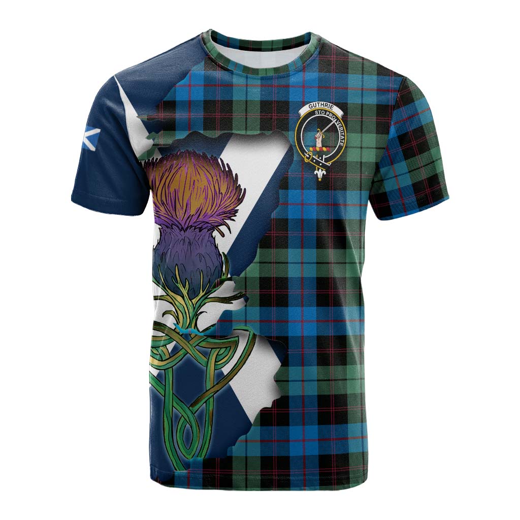 Guthrie Tartan Family Crest Cotton T-shirt Scottish Thistle Celtic Inspired Kid's Shirt - Tartan Vibes Clothing