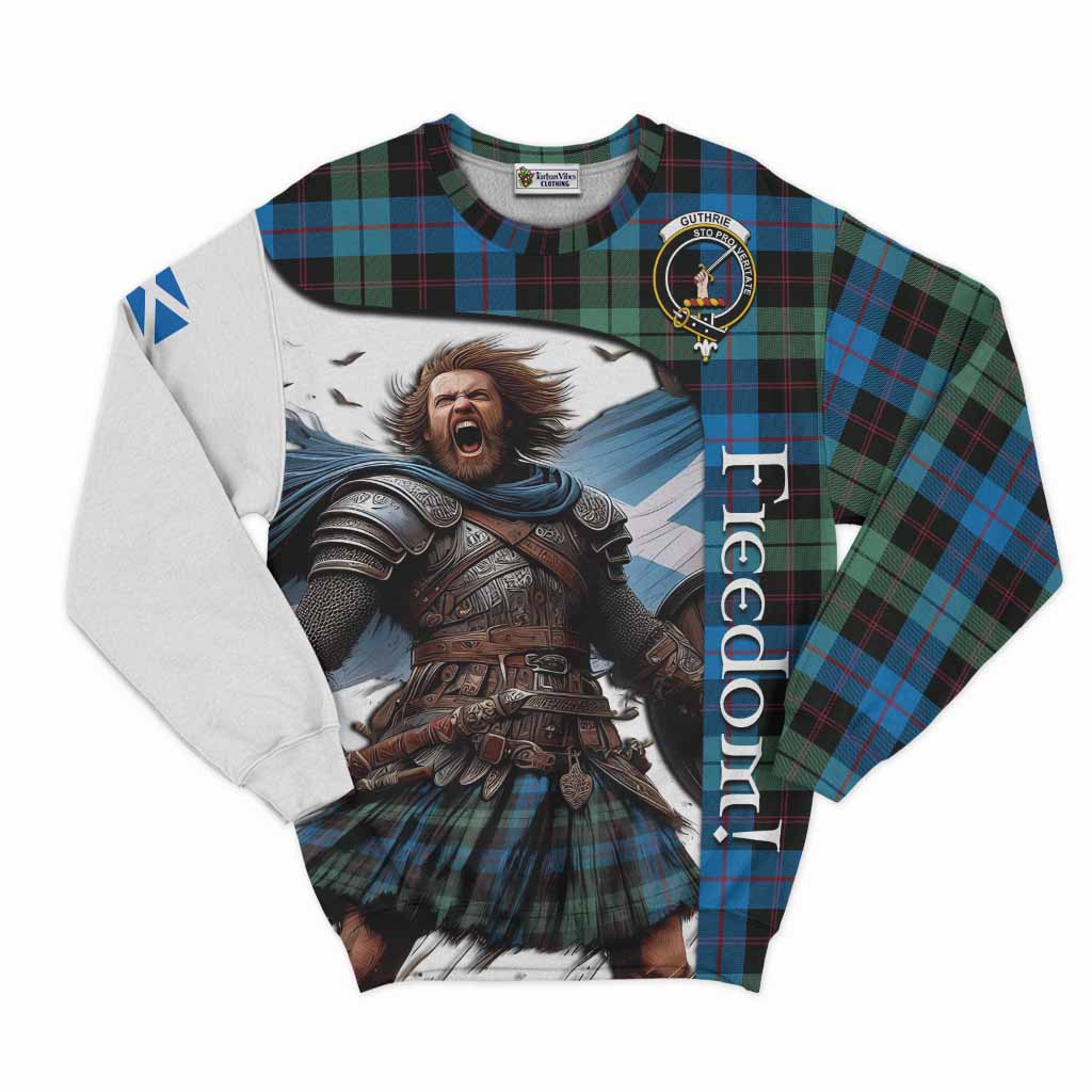 Tartan Vibes Clothing Guthrie Crest Tartan Sweatshirt Inspired by the Freedom of Scottish Warrior