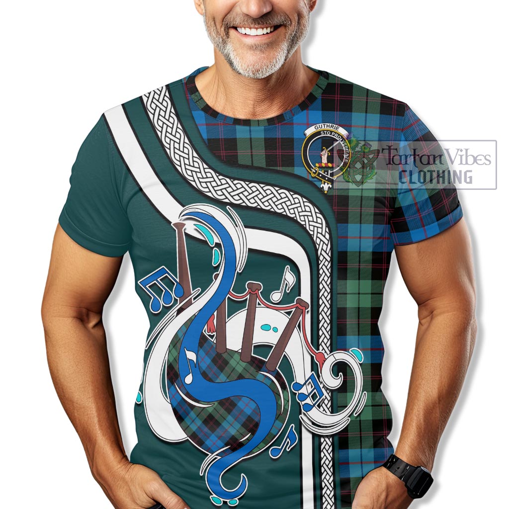 Tartan Vibes Clothing Guthrie Tartan T-Shirt with Epic Bagpipe Style