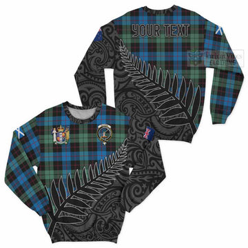 Guthrie Crest Tartan Sweatshirt with New Zealand Silver Fern Half Style