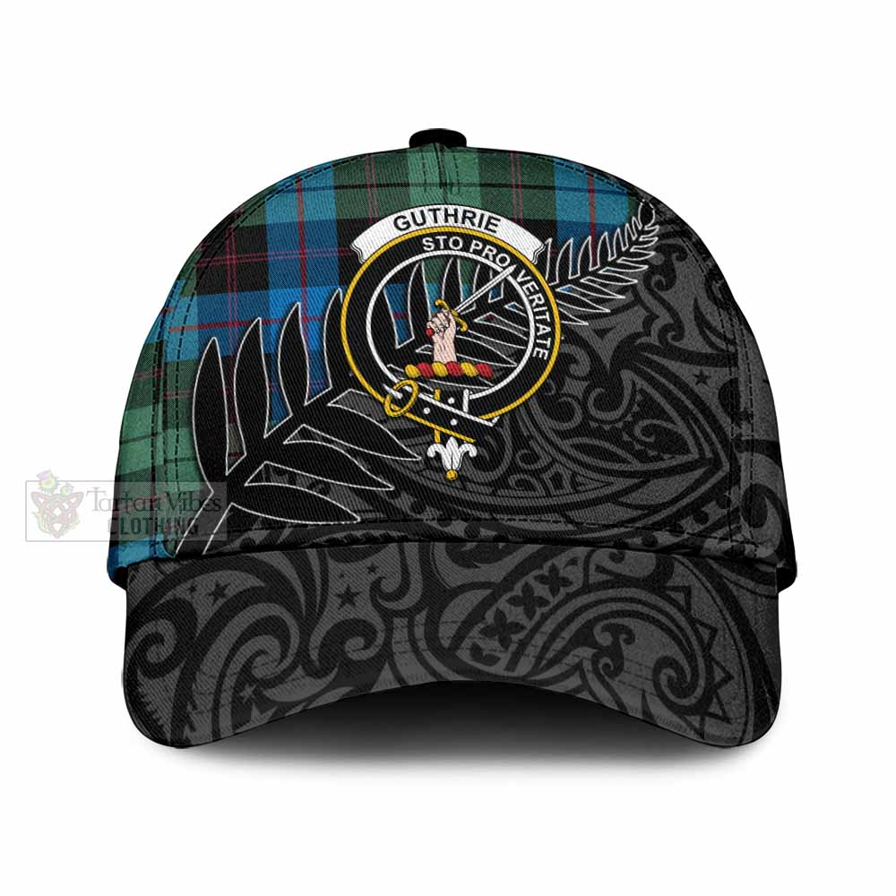 Tartan Vibes Clothing Guthrie Tartan Classic Cap with New Zealand Silver Fern Half Style