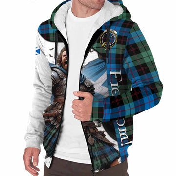 Guthrie Crest Tartan Sherpa Hoodie Inspired by the Freedom of Scottish Warrior