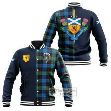 Guthrie Tartan Baseball Jacket Alba with Scottish Lion Royal Arm Half Style