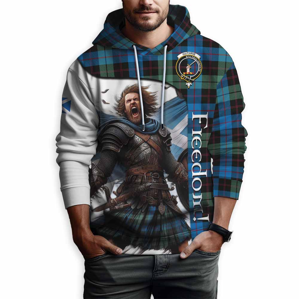 Tartan Vibes Clothing Guthrie Crest Tartan Hoodie Inspired by the Freedom of Scottish Warrior