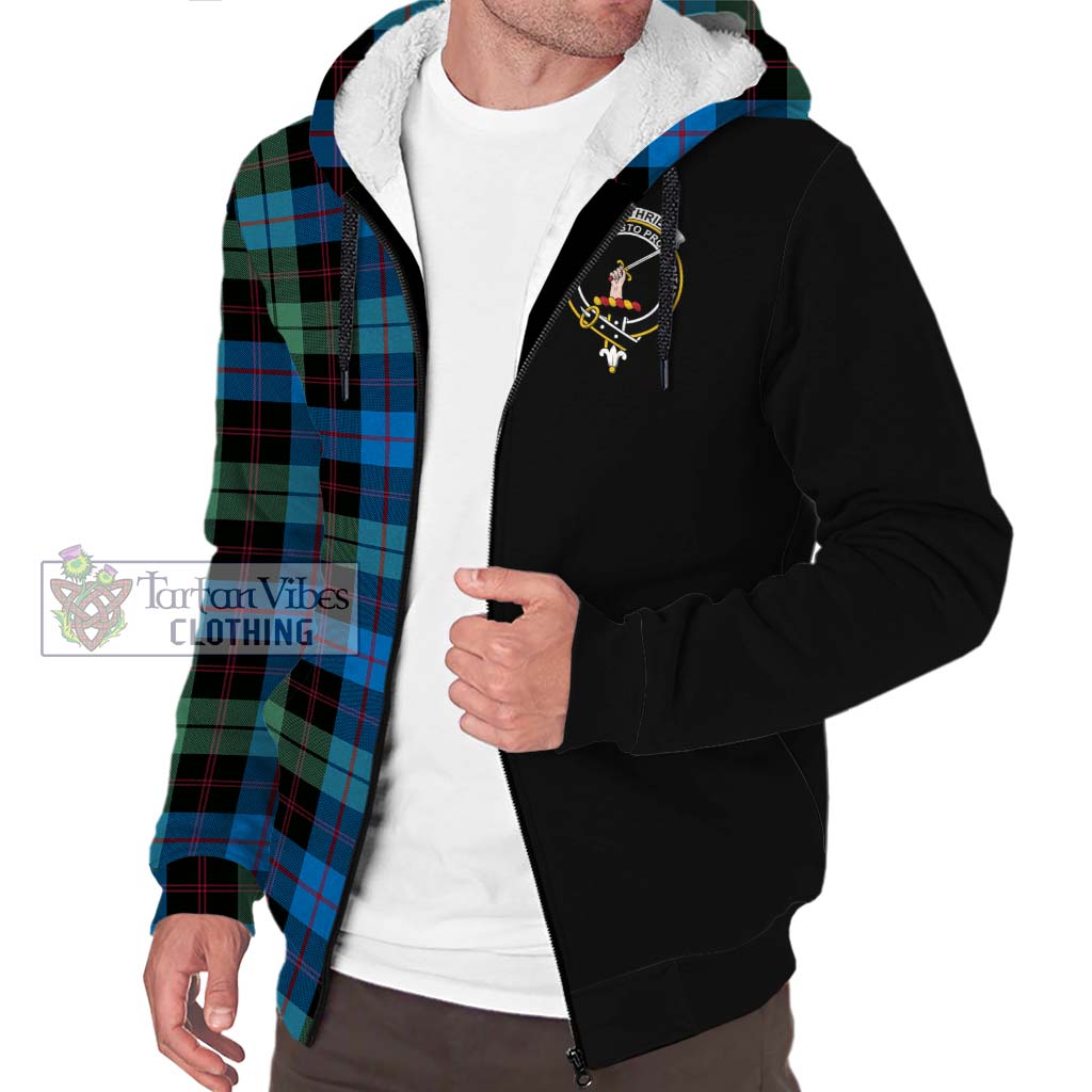 Tartan Vibes Clothing Guthrie Tartan Sherpa Hoodie with Family Crest and Half Of Me Style