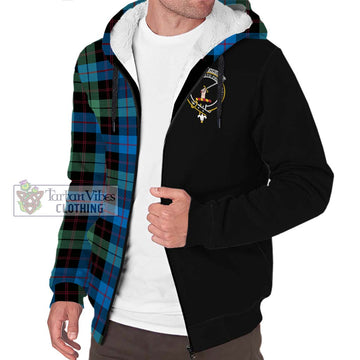 Guthrie Tartan Sherpa Hoodie with Family Crest and Half Of Me Style