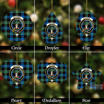 Guthrie Tartan Christmas Aluminium Ornament with Family Crest