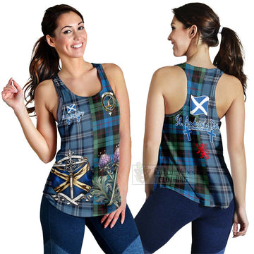 Guthrie Tartan Women's Racerback Tanks Happy St. Andrew's Day Half Tartan Style