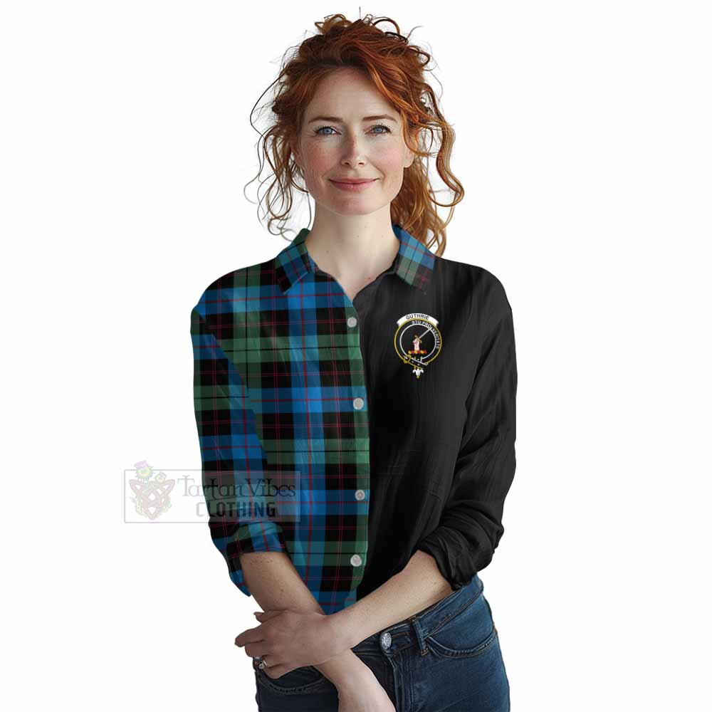 Tartan Vibes Clothing Guthrie Tartan Women's Casual Shirt with Family Crest and Half Of Me Style