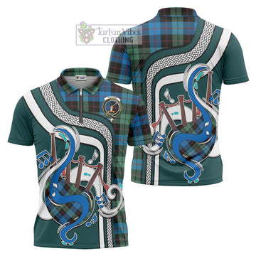 Guthrie Tartan Zipper Polo Shirt with Epic Bagpipe Style