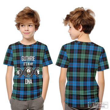 Guthrie Tartan Kid T-Shirt with Family Crest DNA In Me Style