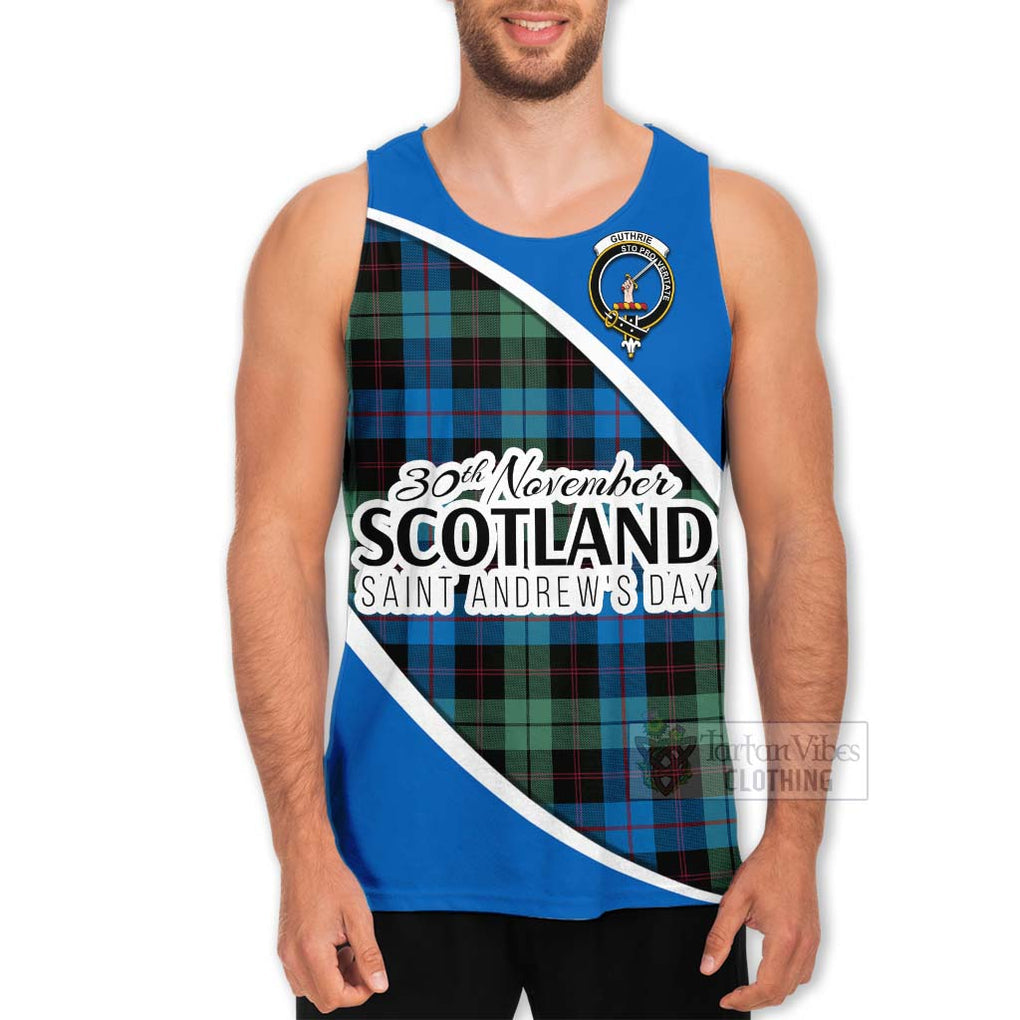 Tartan Vibes Clothing Guthrie Family Crest Tartan Men's Tank Top Celebrate Saint Andrew's Day in Style