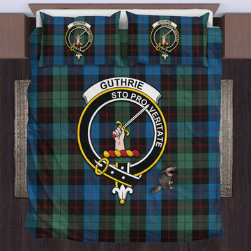 Guthrie Tartan Bedding Set with Family Crest