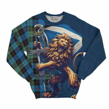 Guthrie Tartan Family Crest Sweatshirt with Scottish Majestic Lion