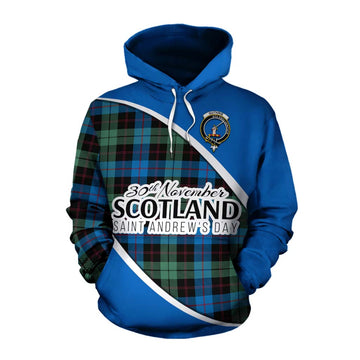 Guthrie Family Crest Tartan Cotton Hoodie Celebrate Saint Andrew's Day in Style